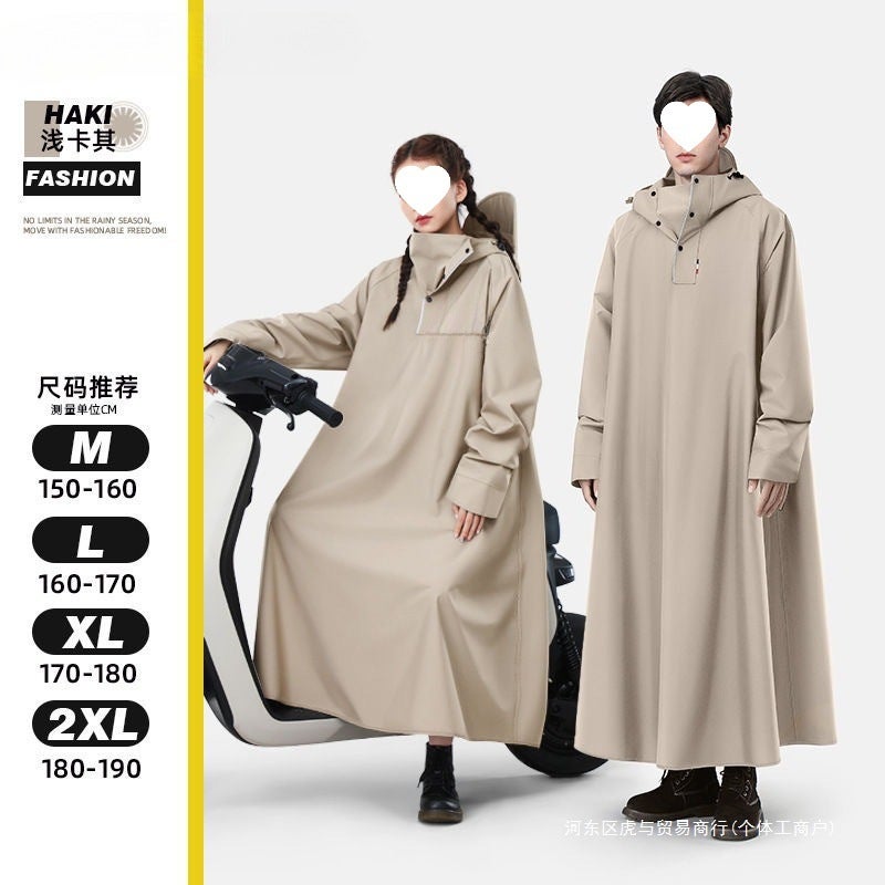 Men'S And Women'S Poncho Full Body External Thickened Raincoat Long Anti-Heavy Rain Motorcycle Wear Riding Electric Battery Car - Image 5